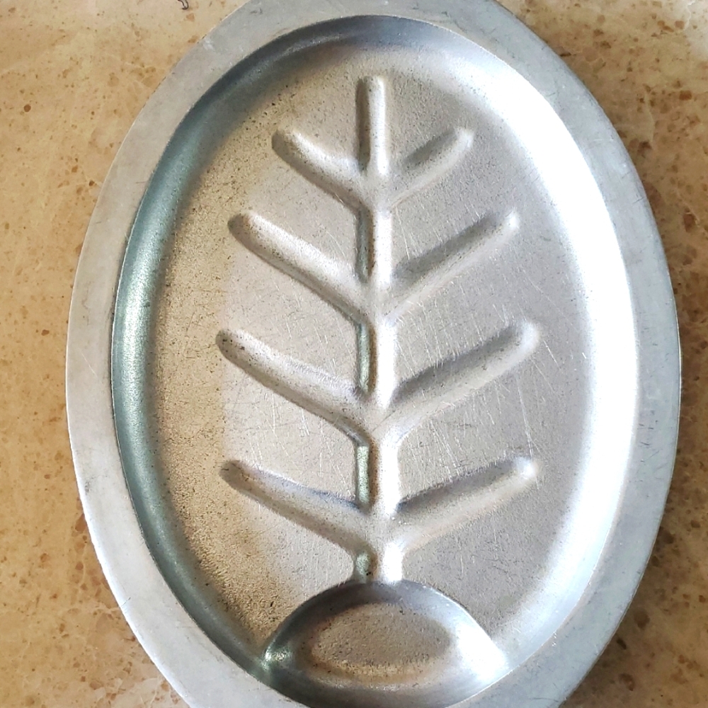 Oval Pewter Meat Sizzle Serving Platter